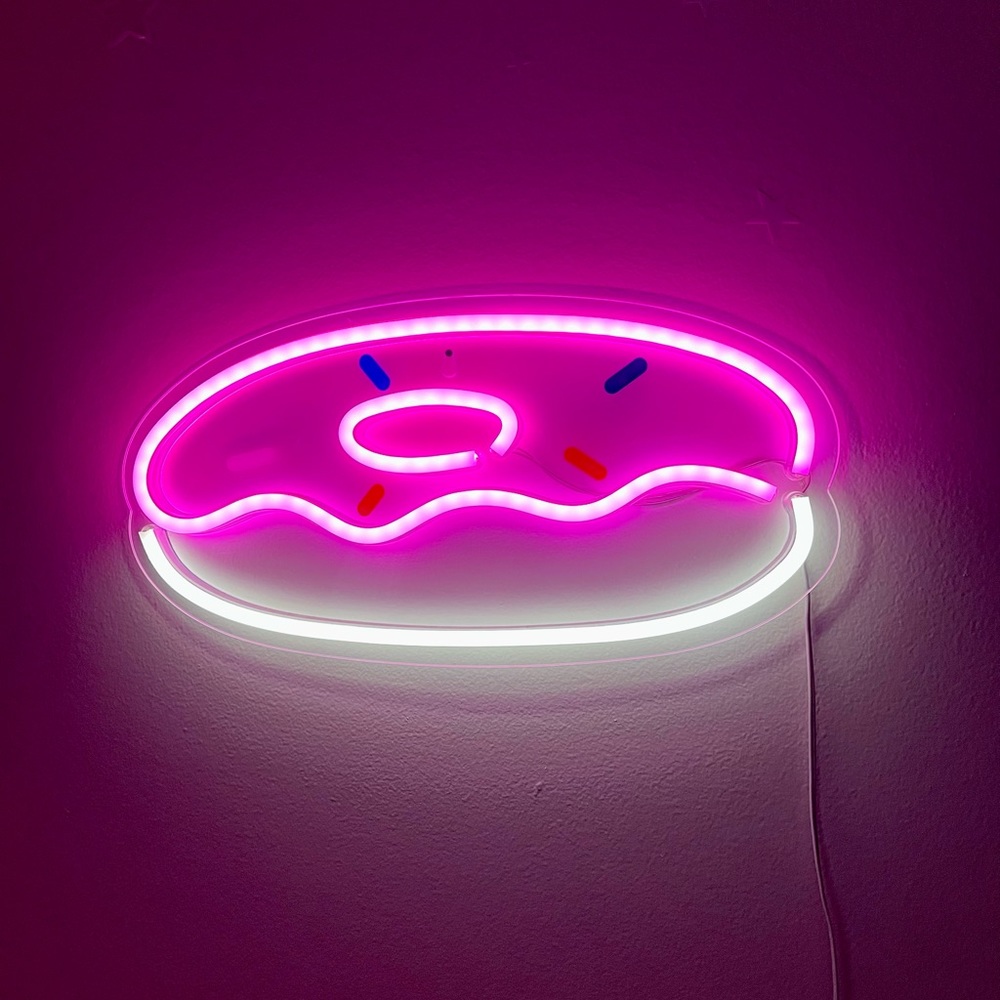 Neon Donut LED wall sign light
